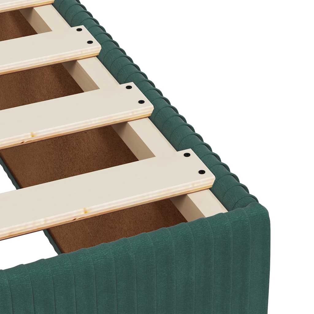 Box spring krevet s madracem tamnozeleni 100x200 cm baršunasti