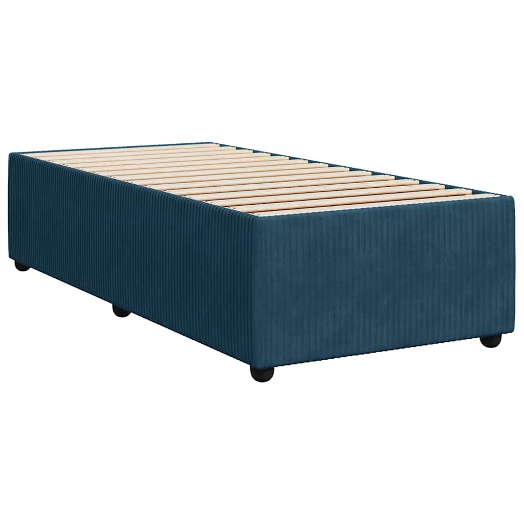 Box spring krevet s madracem tamnoplavi 100x200 cm baršunasti