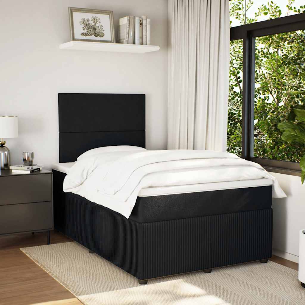Box spring krevet s madracem crni 120 x 200 cm baršunasti