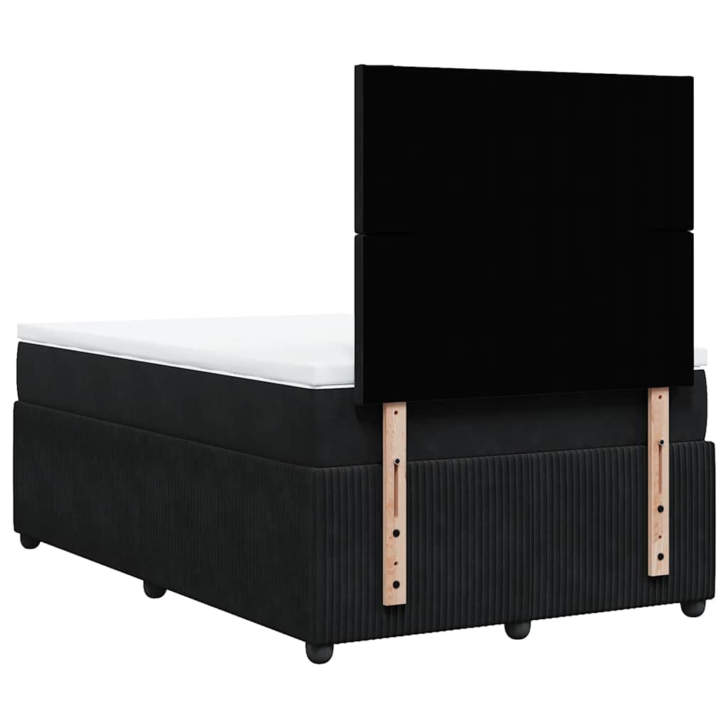 Box spring krevet s madracem crni 120 x 200 cm baršunasti