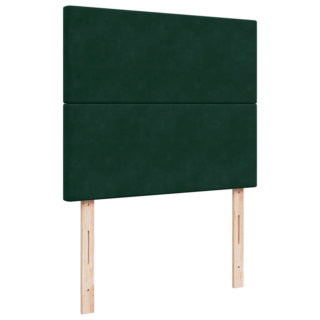 Box spring krevet s madracem tamnozeleni 120x200 cm baršunasti