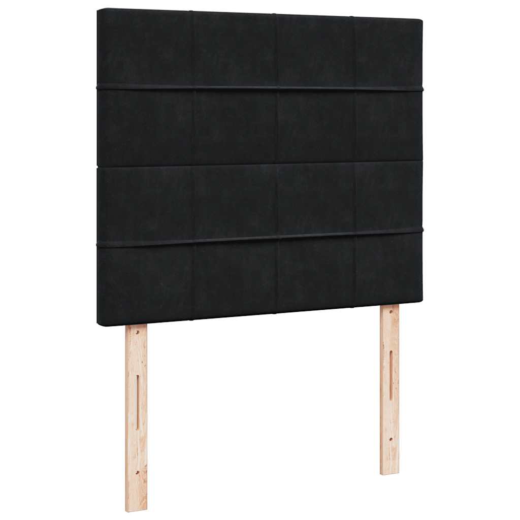 Box spring krevet s madracem crni 120 x 200 cm baršunasti