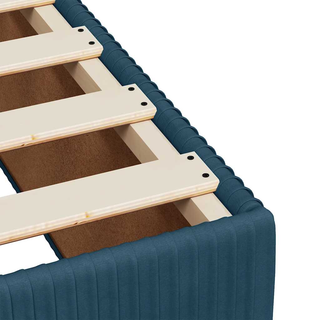 Box spring krevet s madracem tamnoplavi 120 x 200 cm baršunasti