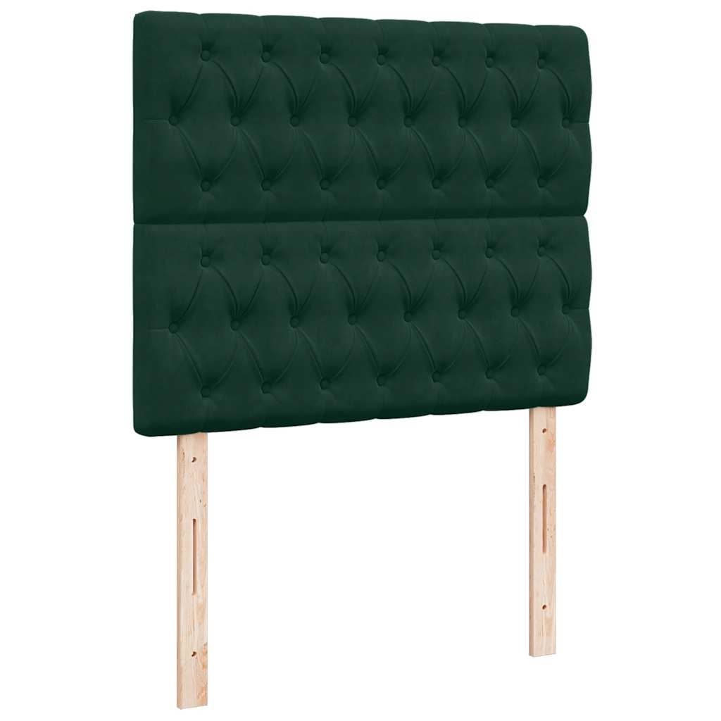 Box spring krevet s madracem tamnozeleni 120x200 cm baršunasti