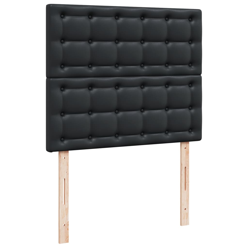 Krevet s oprugama i madracem crni 120x190 cm od umjetne kože