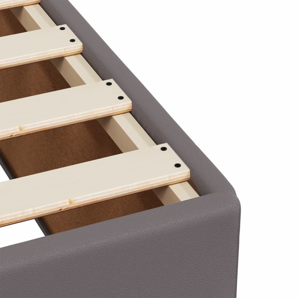 Krevet s oprugama i madracem sivi 120x190 cm od umjetne kože