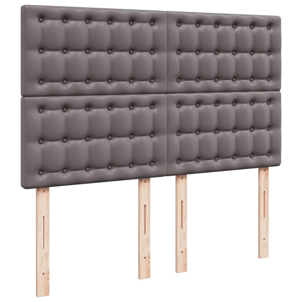Krevet s oprugama i madracem sivi 140x190 cm od umjetne kože