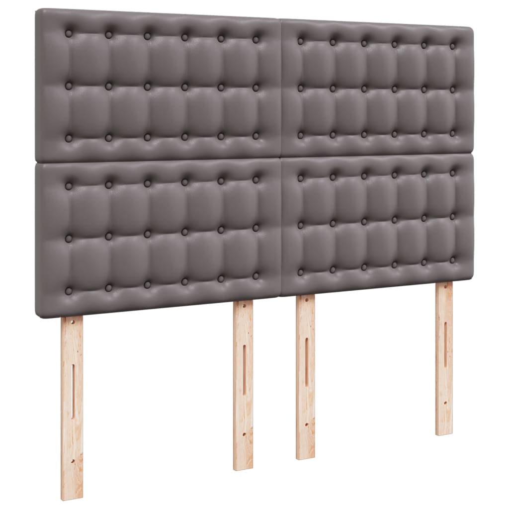 Krevet s oprugama i madracem sivi 140x200 cm od umjetne kože