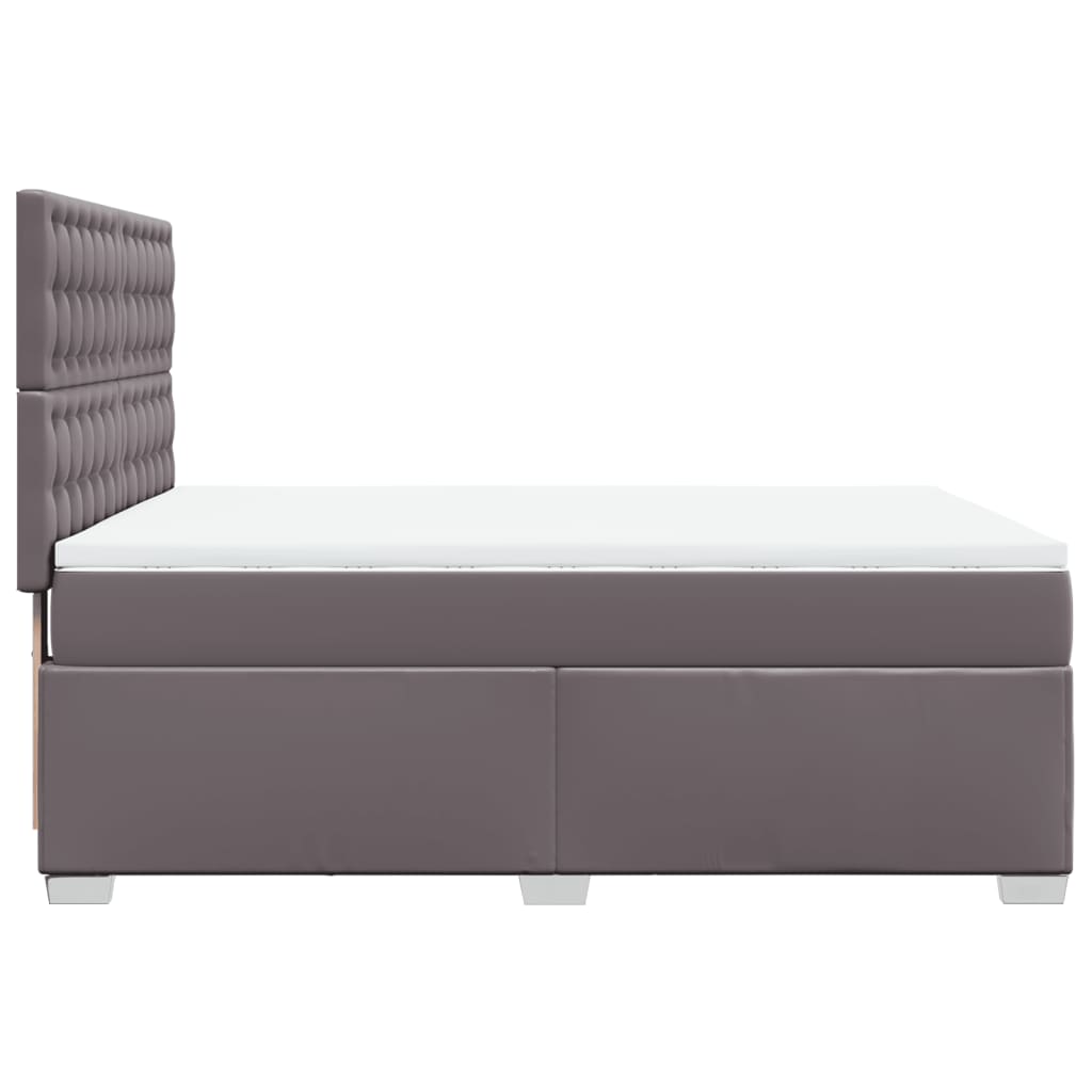 Krevet s oprugama i madracem sivi 160x200 cm od umjetne kože