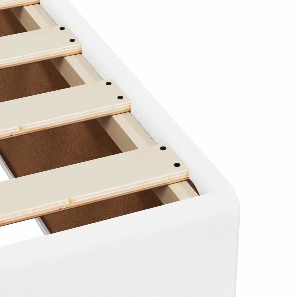 Krevet s oprugama i madracem bijeli 180x200 cm umjetna koža