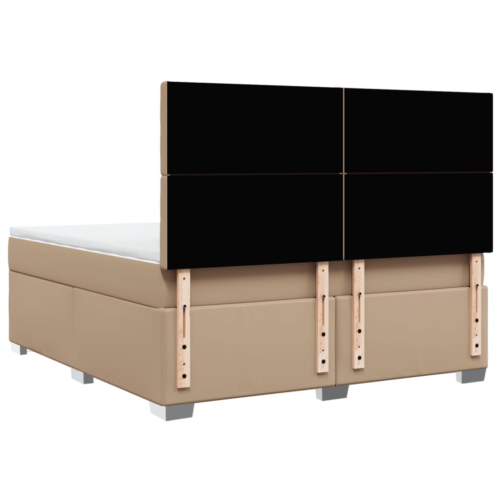 Krevet box spring s madracem cappuccino 180x200 cm umjetna koža