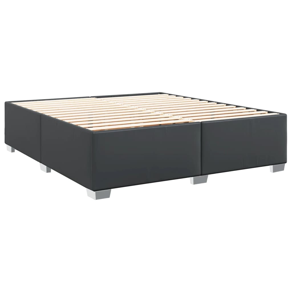 Krevet s oprugama i madracem crni 200x200 cm od umjetne kože