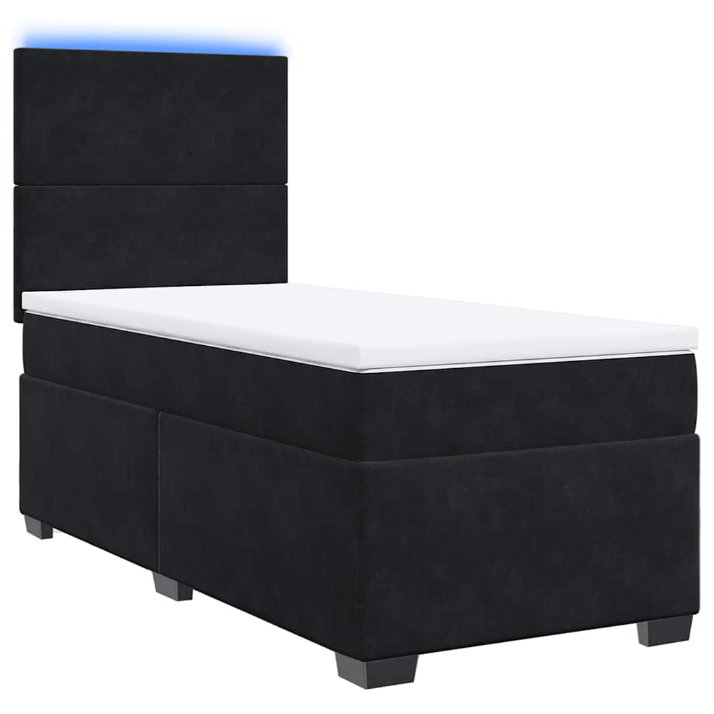 Box spring krevet s madracem crni 80 x 200 cm baršunasti
