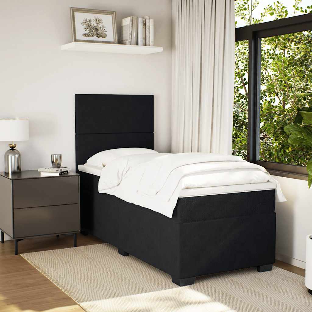 Box spring krevet s madracem crni 80 x 200 cm baršunasti