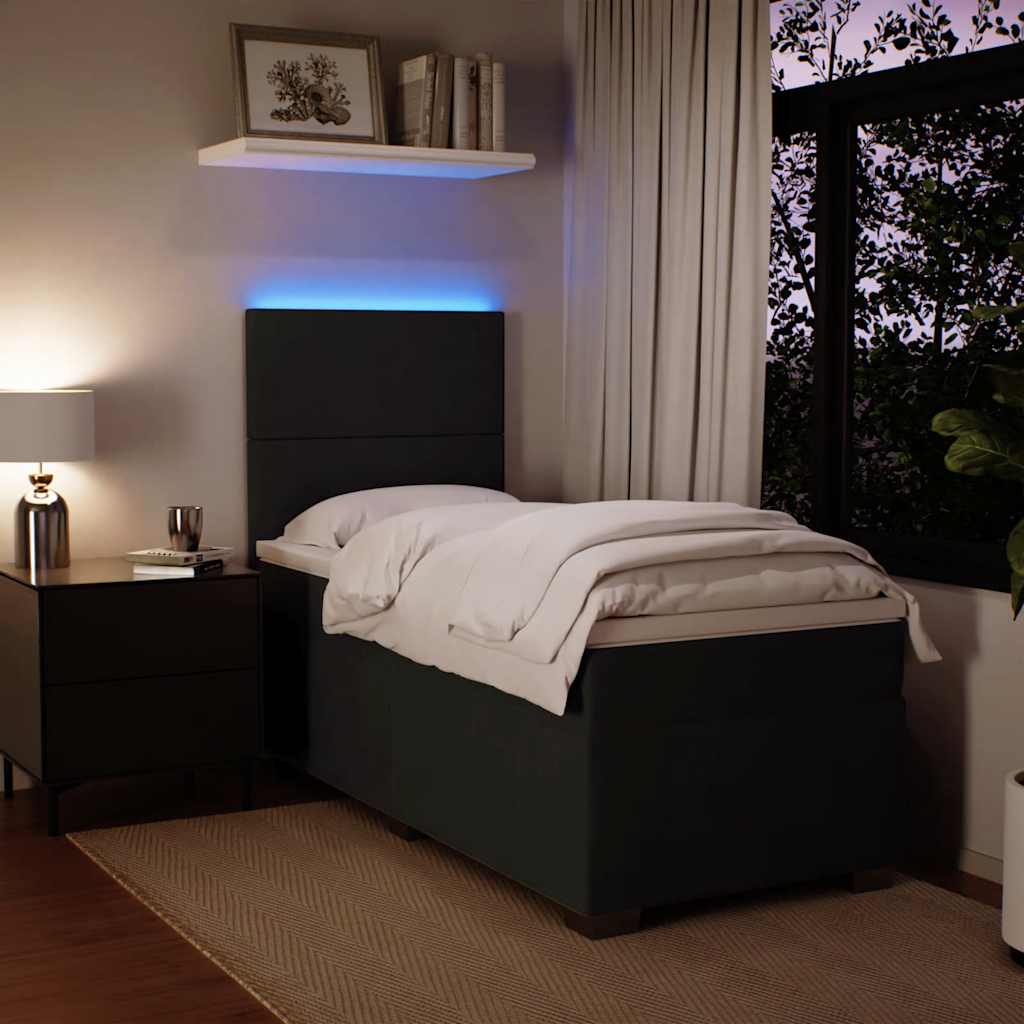 Box spring krevet s madracem crni 80 x 200 cm baršunasti