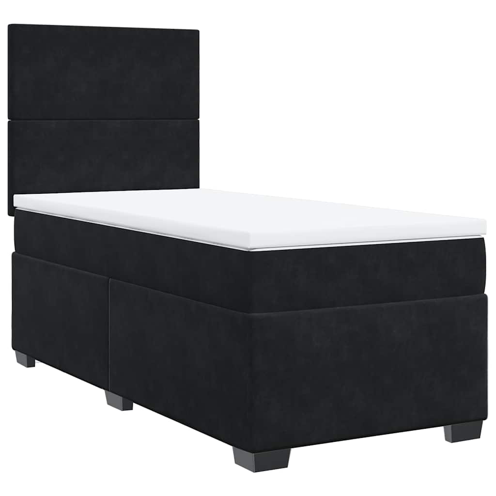 Box spring krevet s madracem crni 80 x 200 cm baršunasti