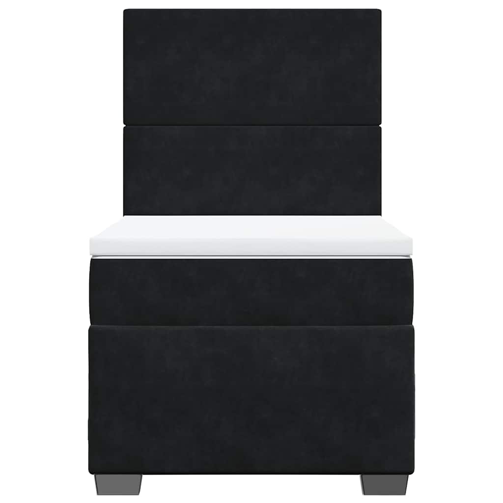 Box spring krevet s madracem crni 80 x 200 cm baršunasti