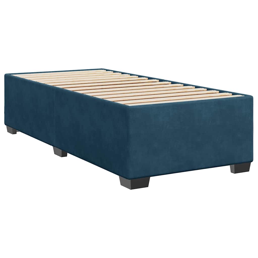 Box spring krevet s madracem plavi 80 x 200 cm baršunasti