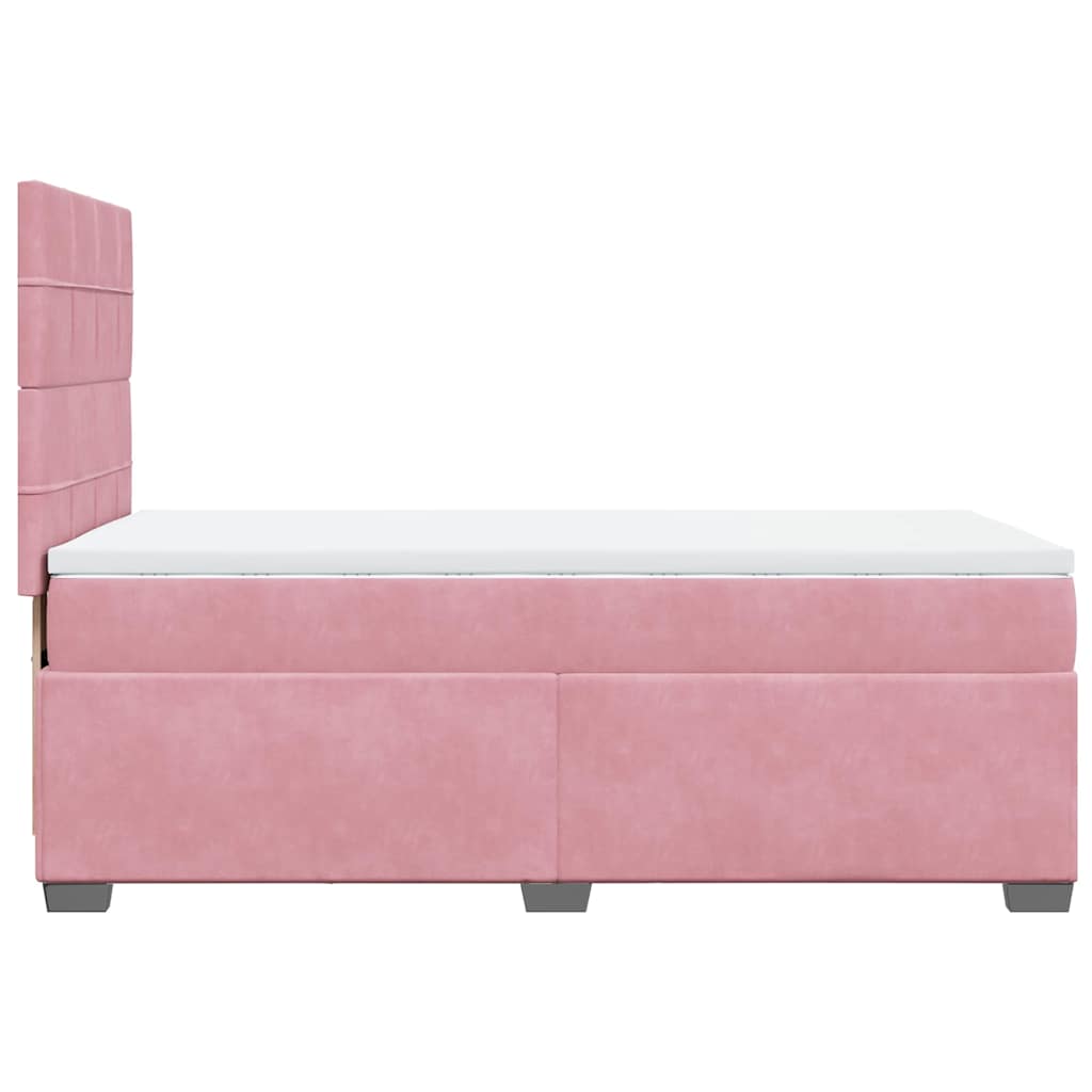 Box spring krevet s madracem ružičasti 80 x 200 cm baršunasti