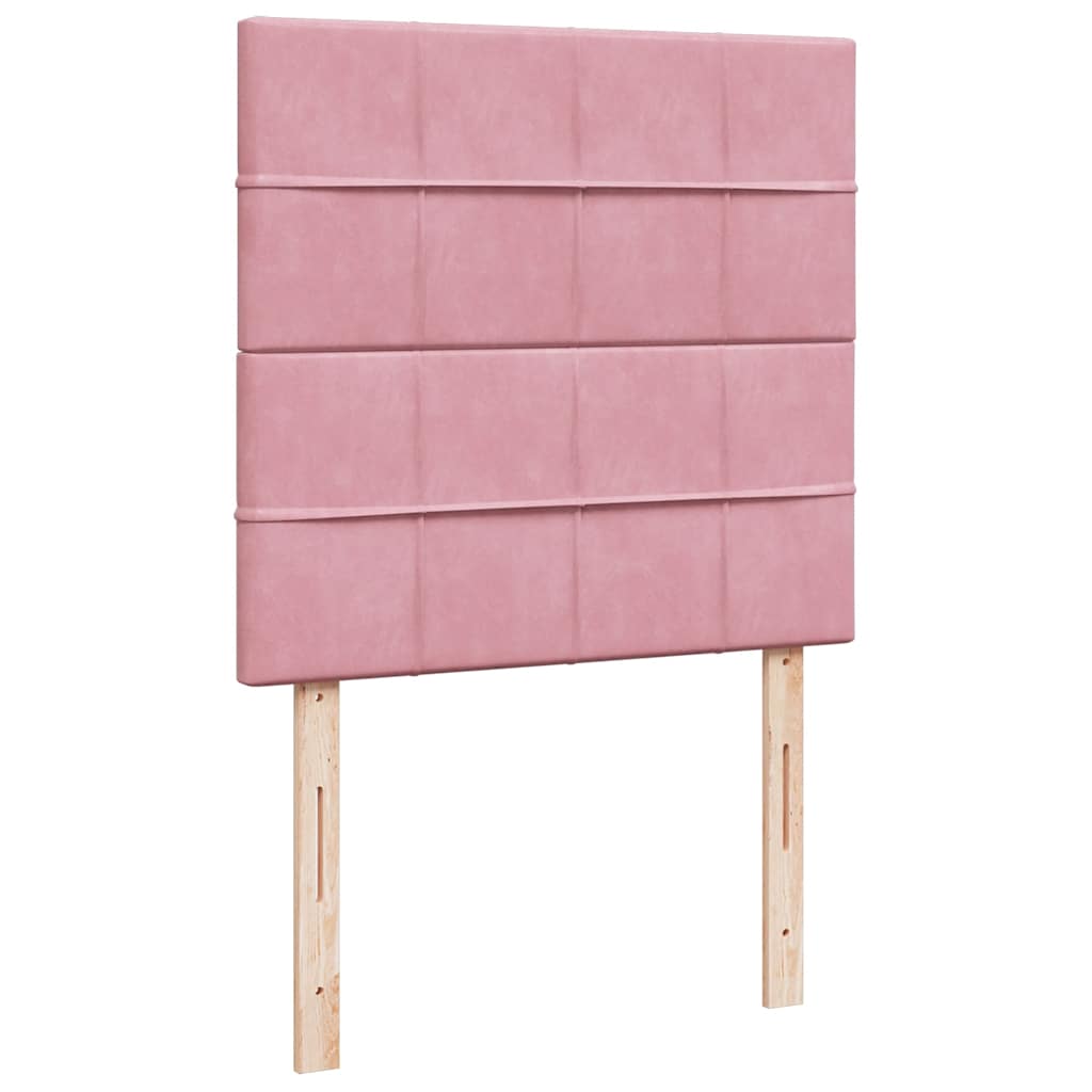 Box spring krevet s madracem ružičasti 80 x 200 cm baršunasti