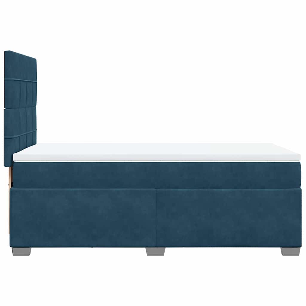 Box spring krevet s madracem plavi 90x190 cm baršunasti