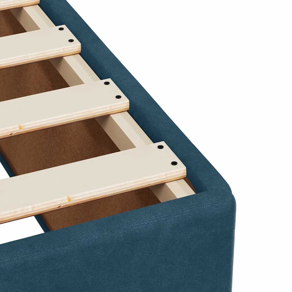 Box spring krevet s madracem plavi 90x190 cm baršunasti
