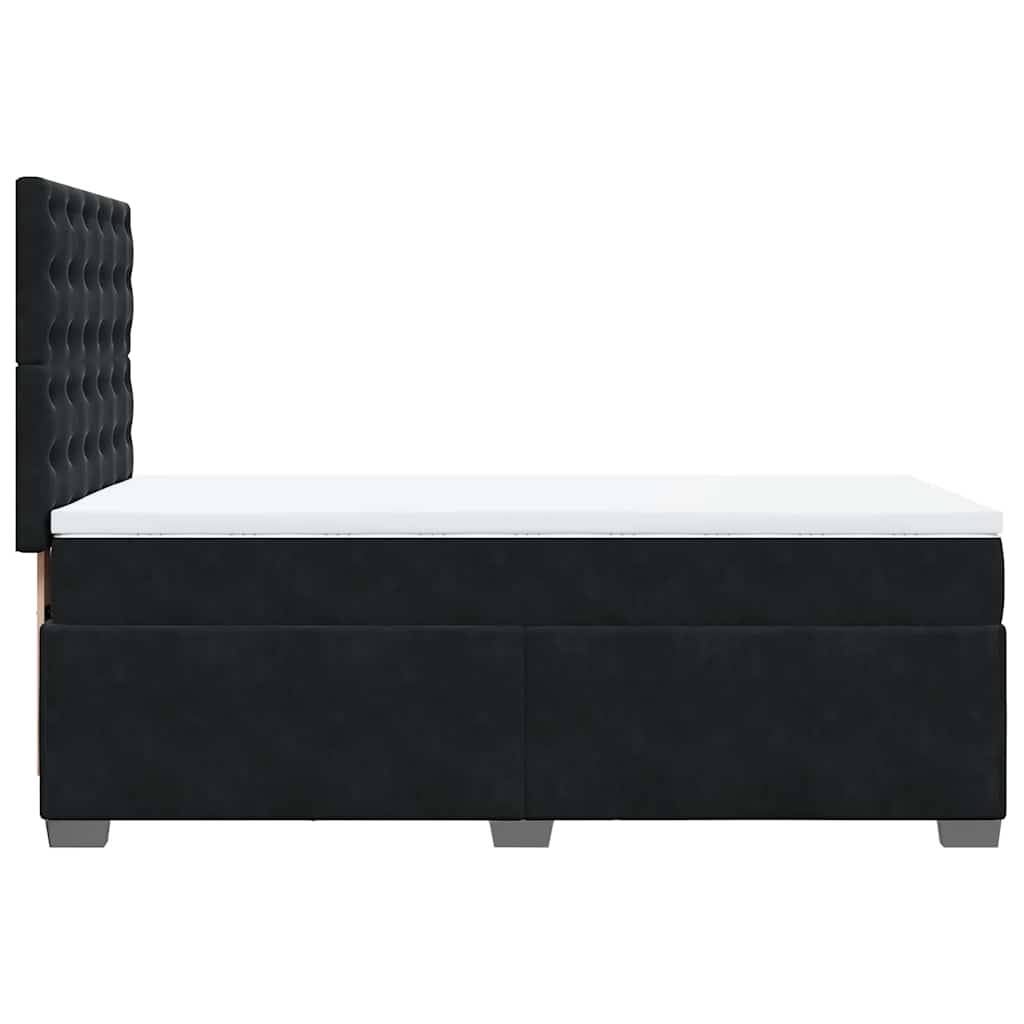 Box spring krevet s madracem crni 90x190 cm baršunasti