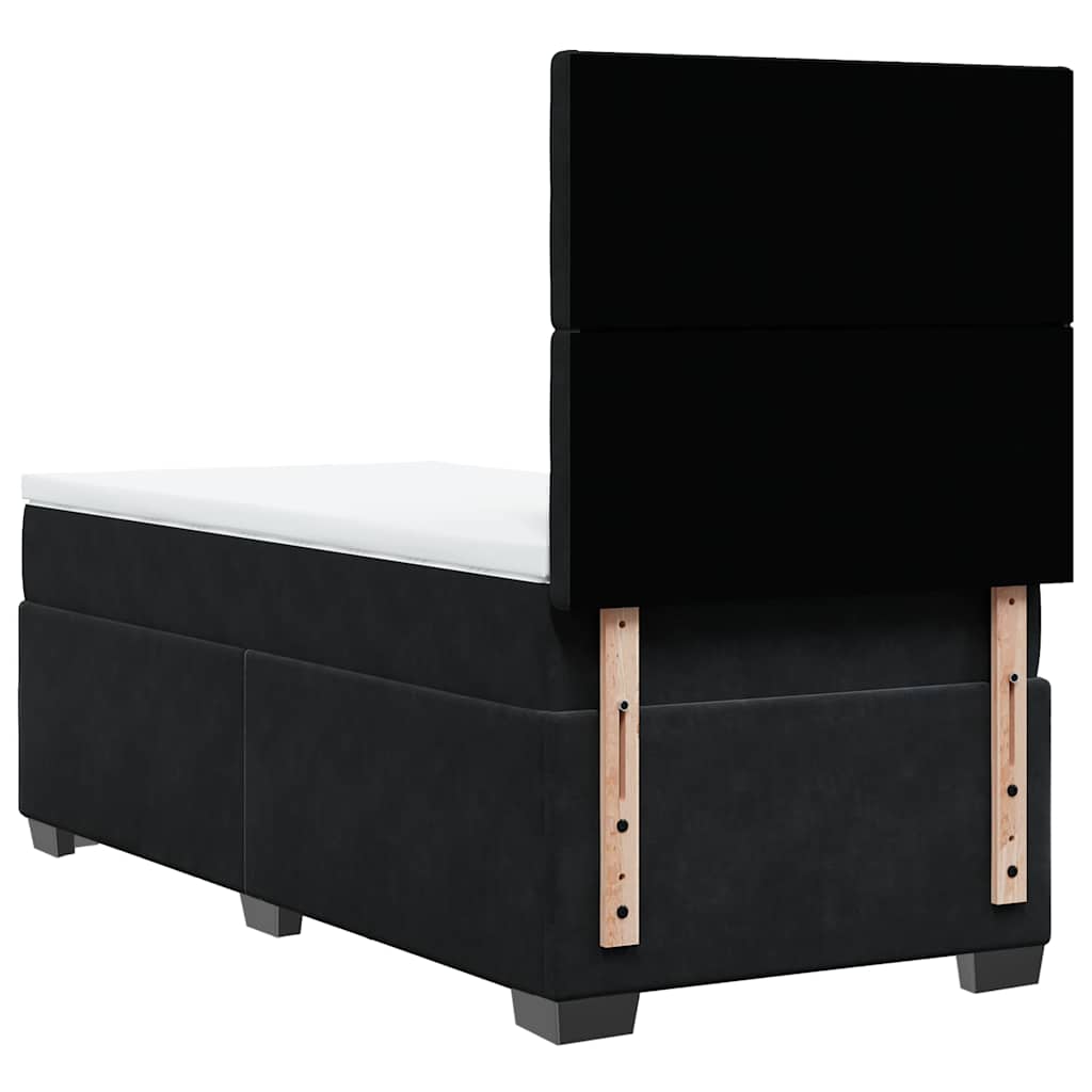 Box spring krevet s madracem crni 90x190 cm baršunasti