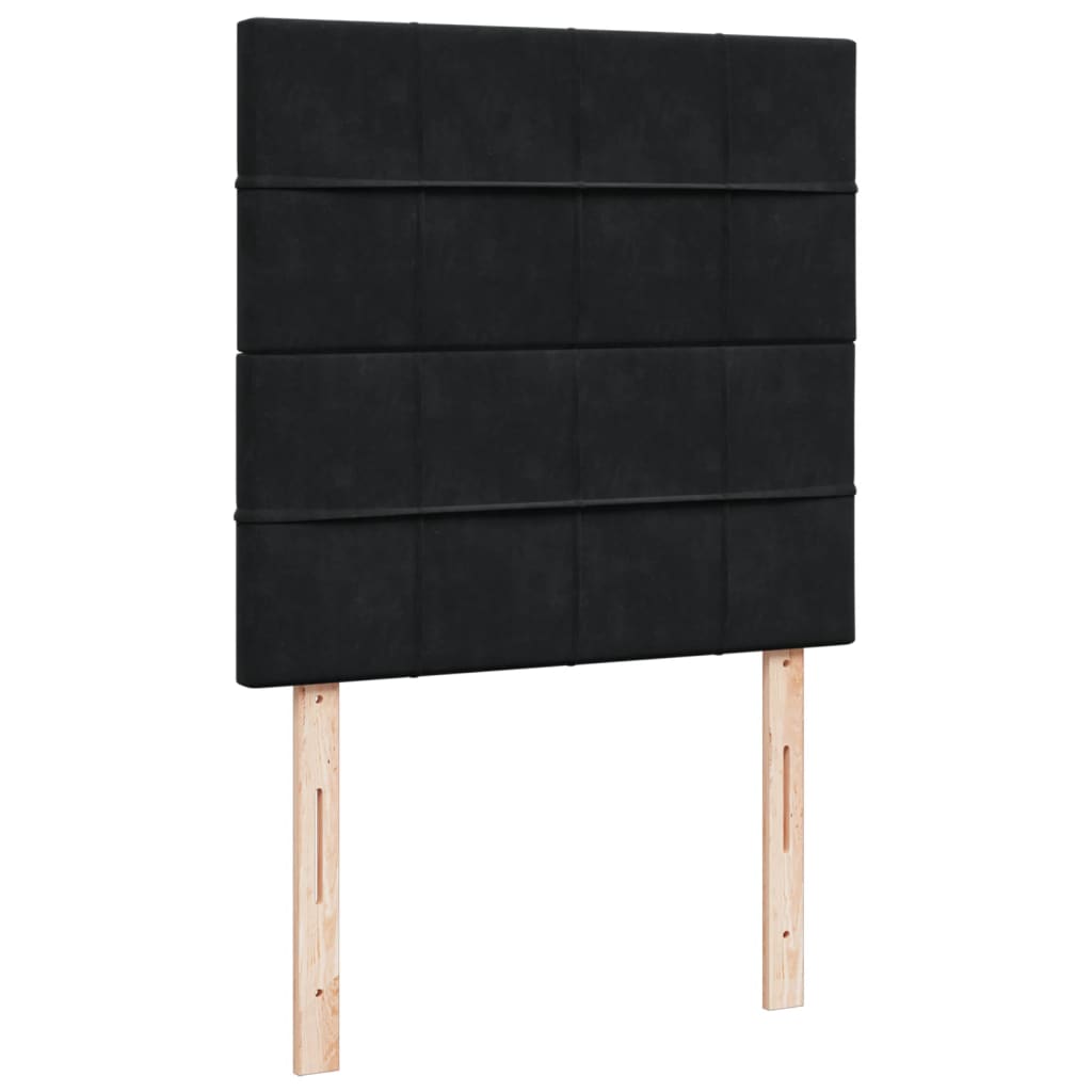 Box spring krevet s madracem crni 100x200 cm baršunasti