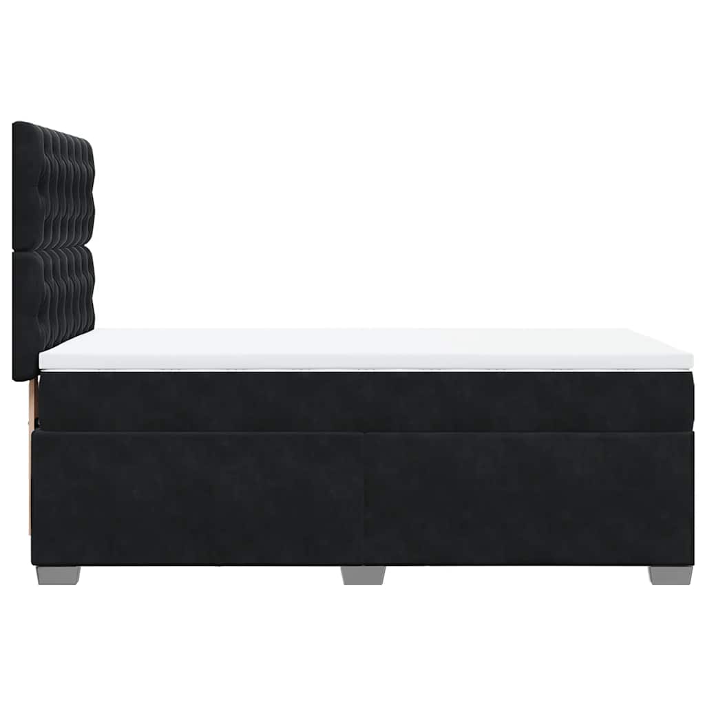 Box spring krevet s madracem crni 100x200 cm baršunasti