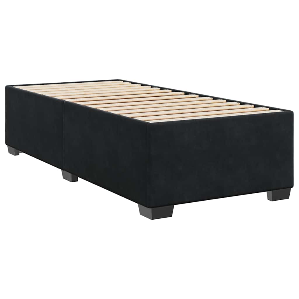 Box spring krevet s madracem crni 100x200 cm baršunasti