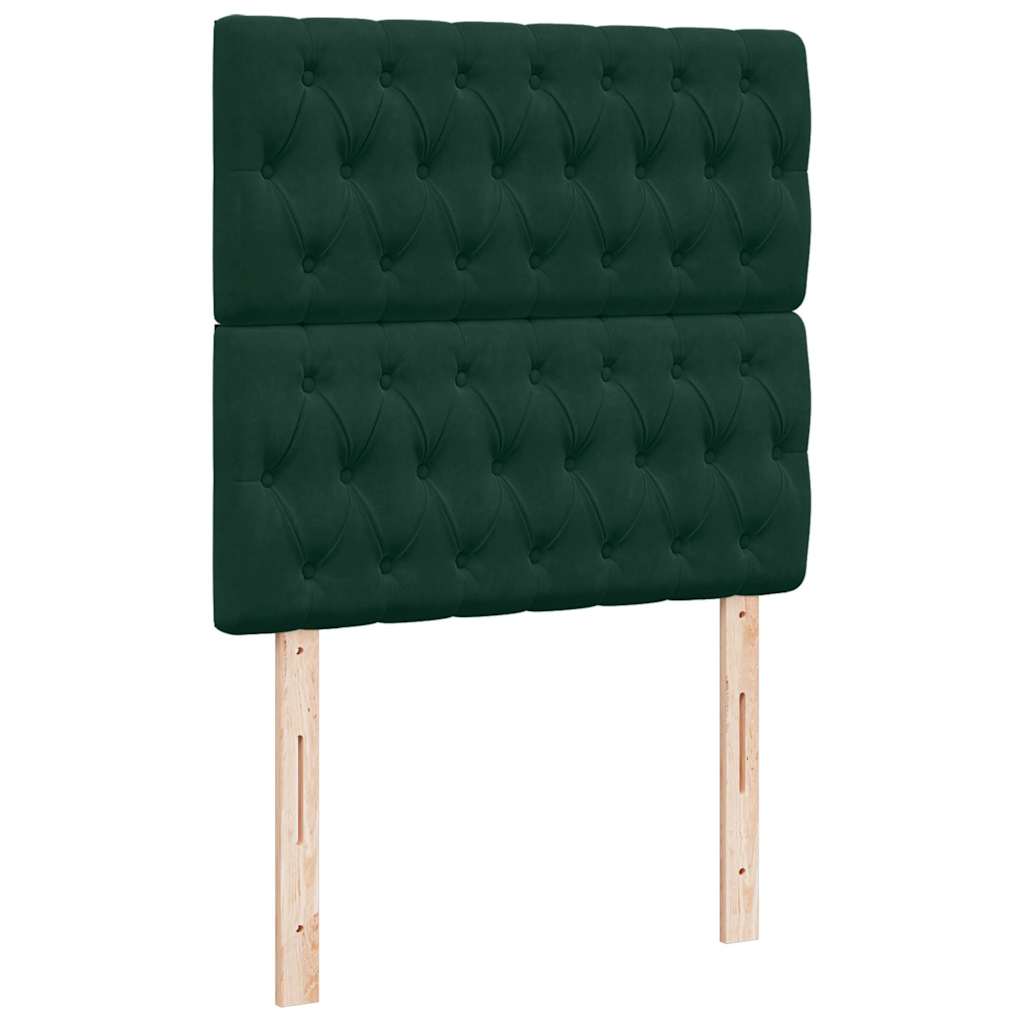 Box spring krevet s madracem tamnozeleni 100x200 cm baršunasti