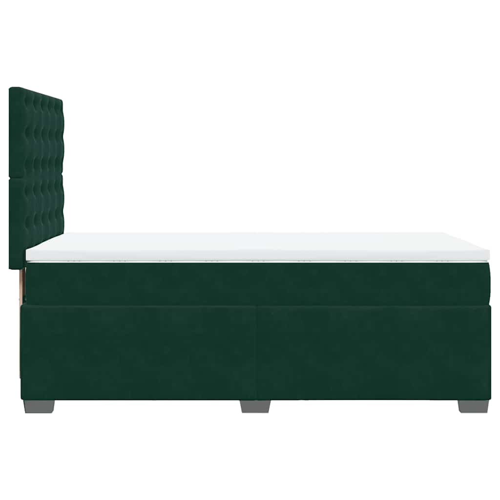 Box spring krevet s madracem tamnozeleni 100x200 cm baršunasti