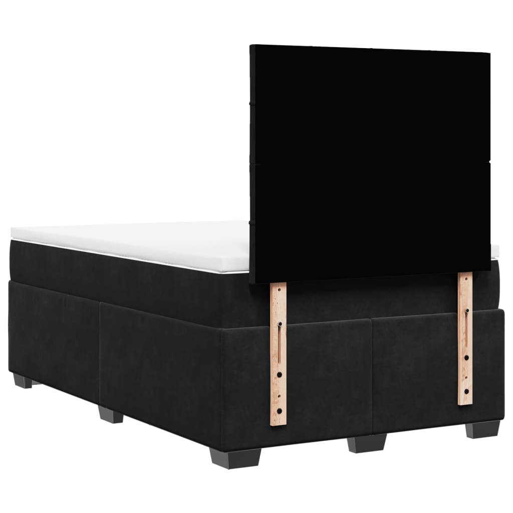 Box spring krevet s madracem crni 120 x 200 cm baršunasti