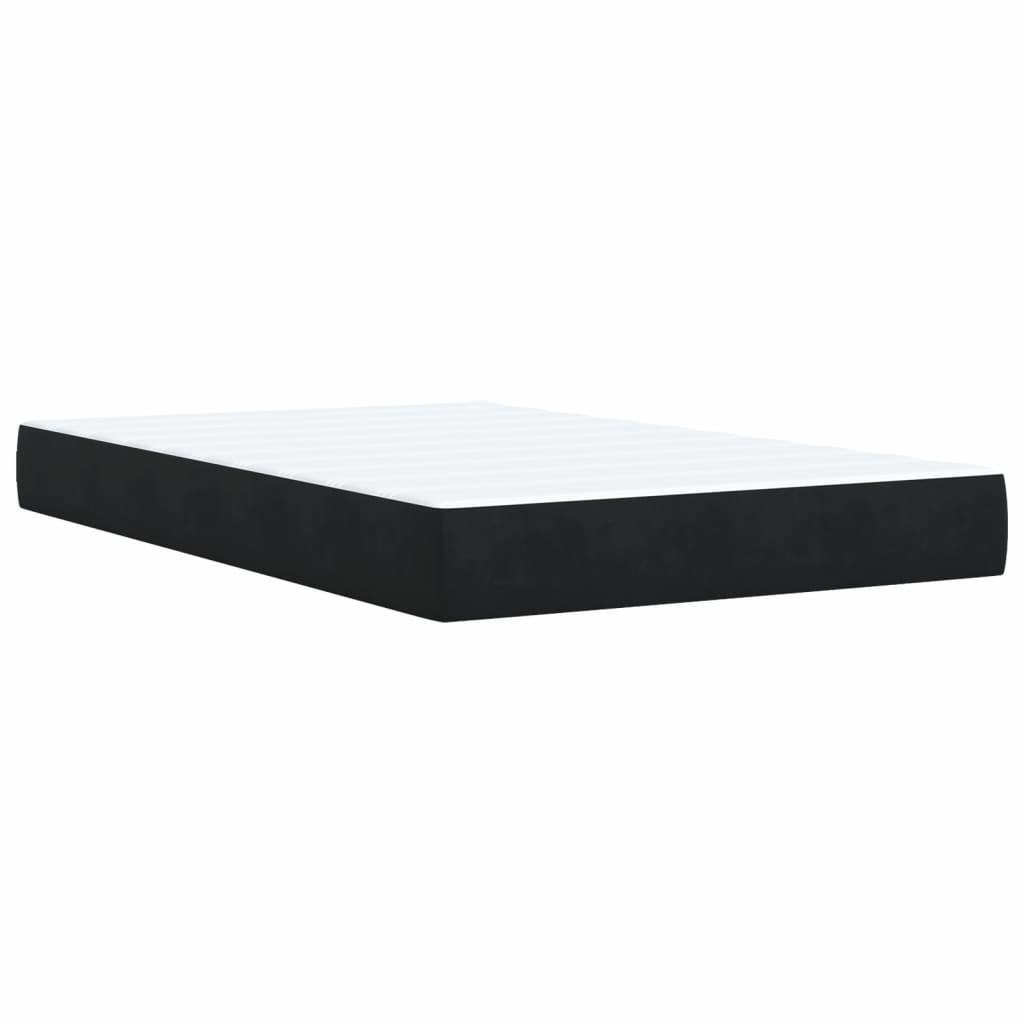 Box spring krevet s madracem crni 120 x 200 cm baršunasti