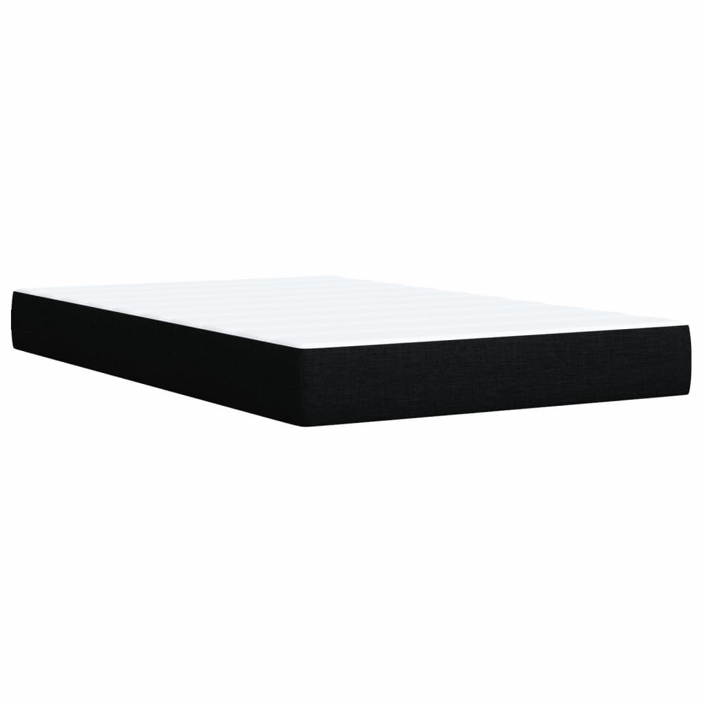 Krevet box spring s madracem crni 120 x 190 cm od tkanine