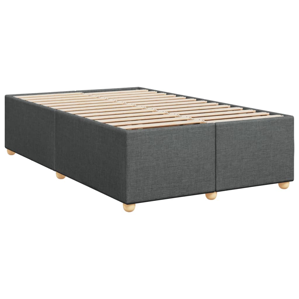 Krevet box spring s madracem tamnosivi 120 x 190 cm tkanina
