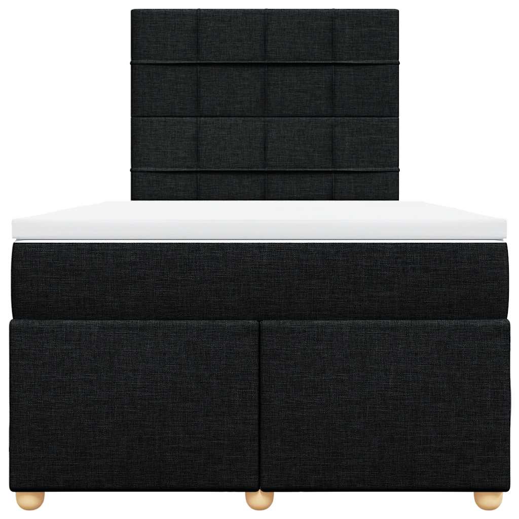 Krevet box spring s madracem crni 120 x 190 cm od tkanine