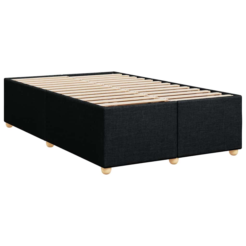 Krevet box spring s madracem crni 120 x 190 cm od tkanine