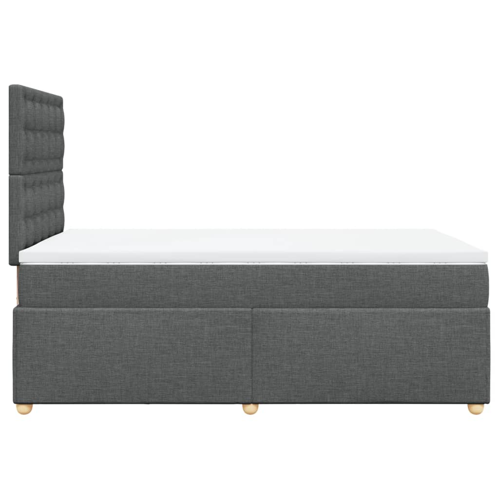 Krevet box spring s madracem tamnosivi 120 x 190 cm tkanina