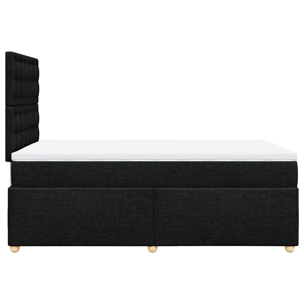 Krevet box spring s madracem crni 120 x 190 cm od tkanine