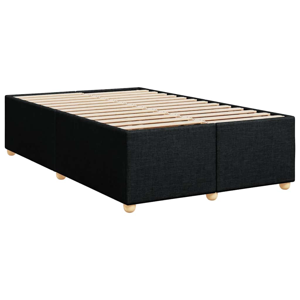 Krevet box spring s madracem crni 120 x 190 cm od tkanine