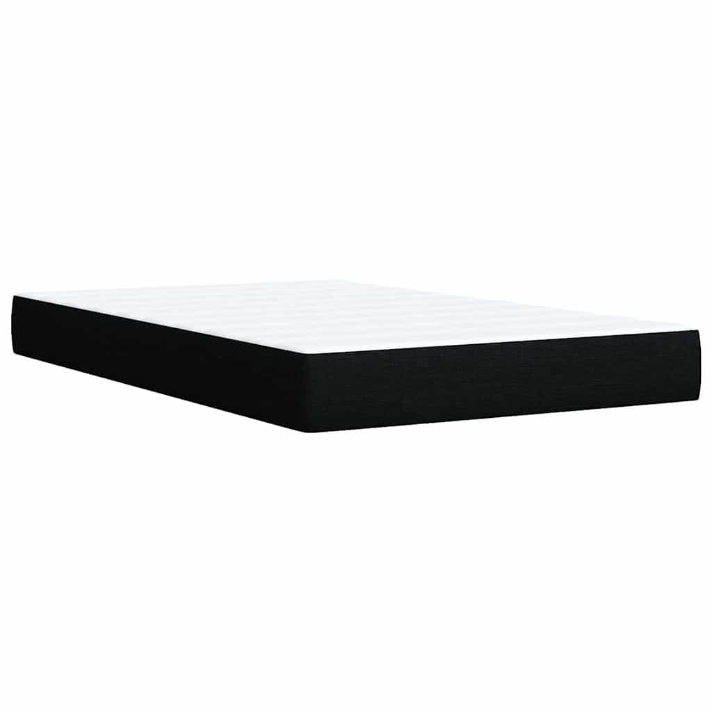 Krevet box spring s madracem crni 120 x 190 cm od tkanine