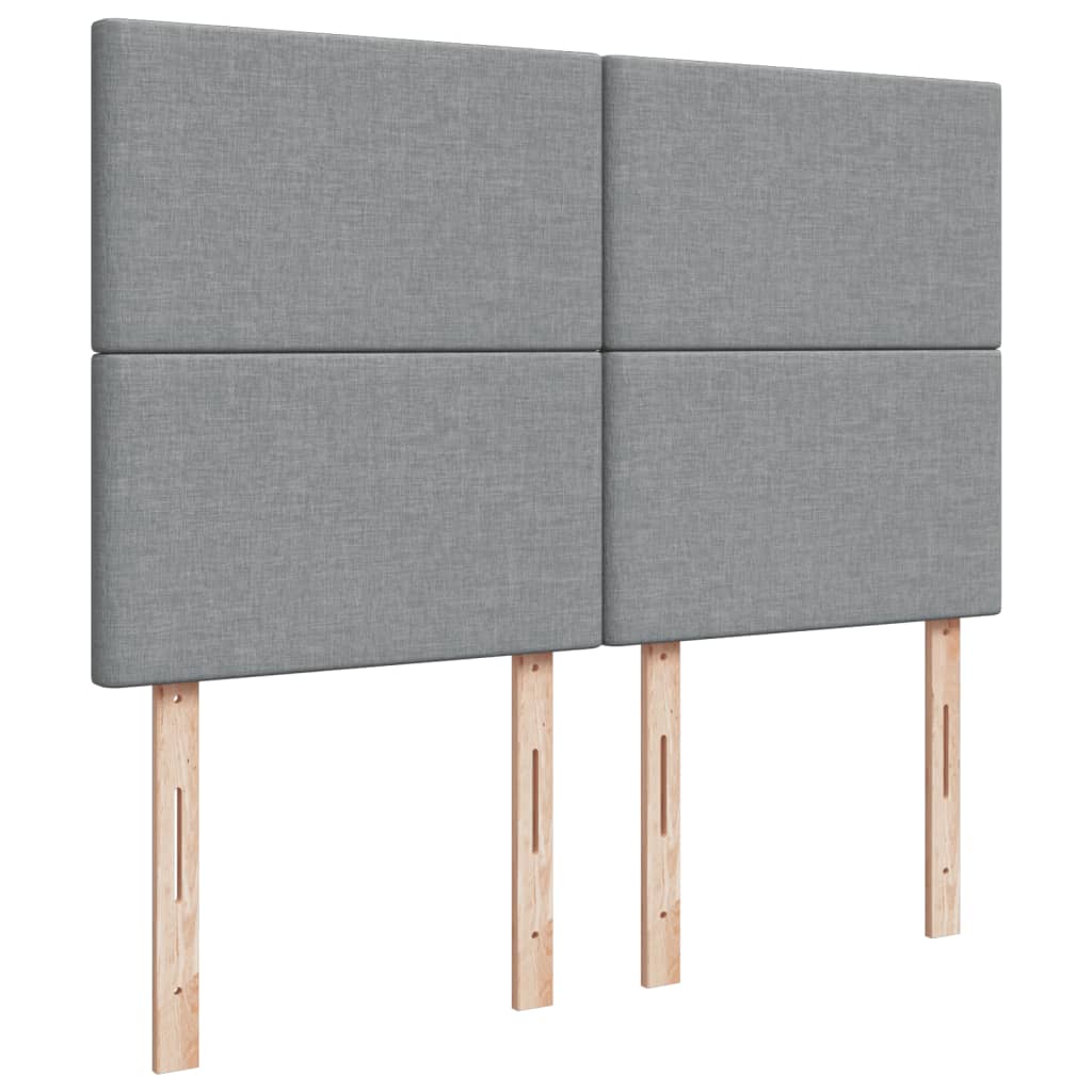 Krevet box spring s madracem svjetlosivi 140x200 cm od tkanine