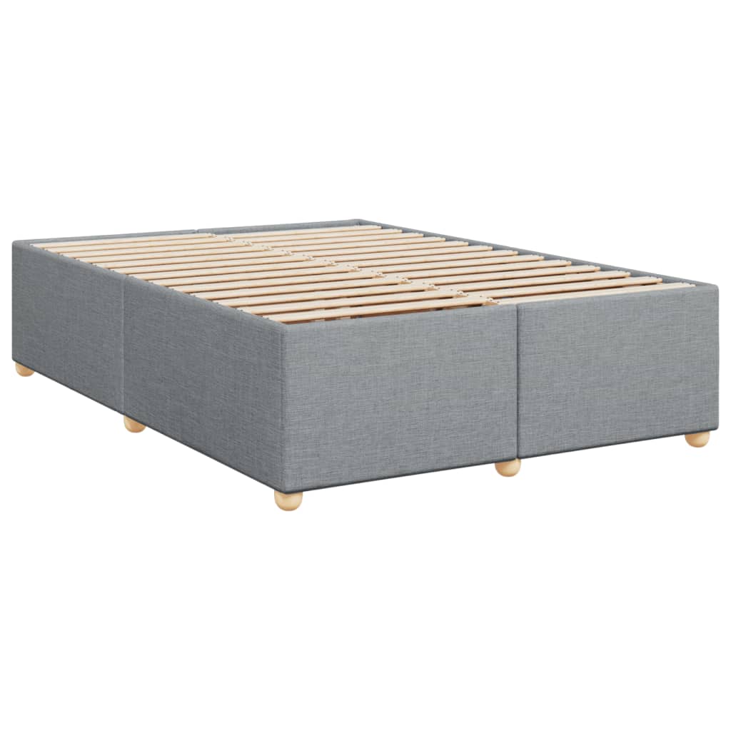 Krevet box spring s madracem svjetlosiva 160x200 cm tkanina