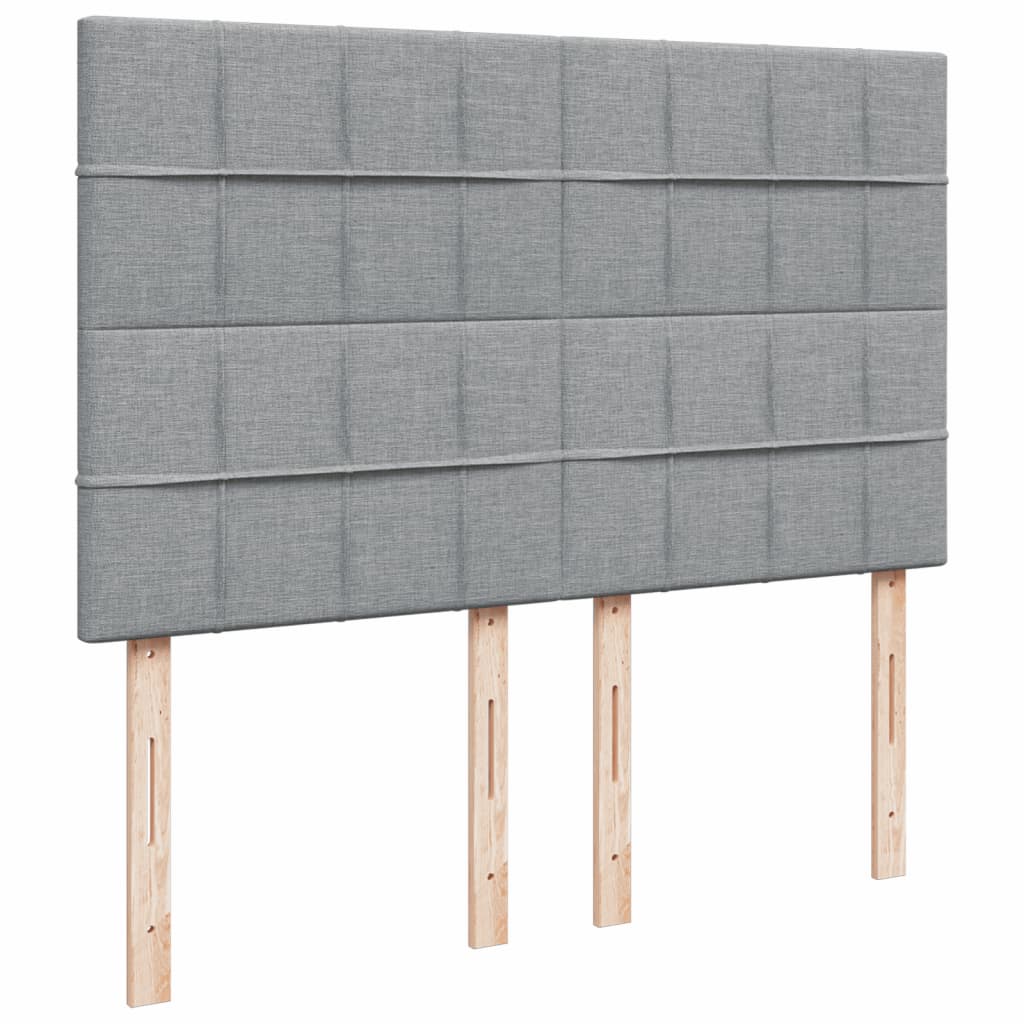 Krevet box spring s madracem svjetlosiva 160x200 cm tkanina
