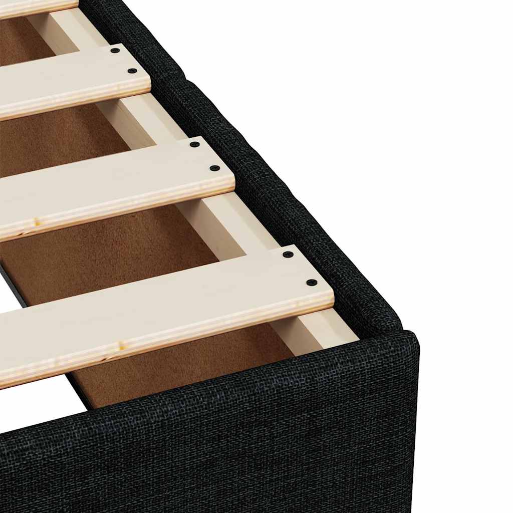Box spring krevet s madracem crni 80 x 200 cm od tkanine