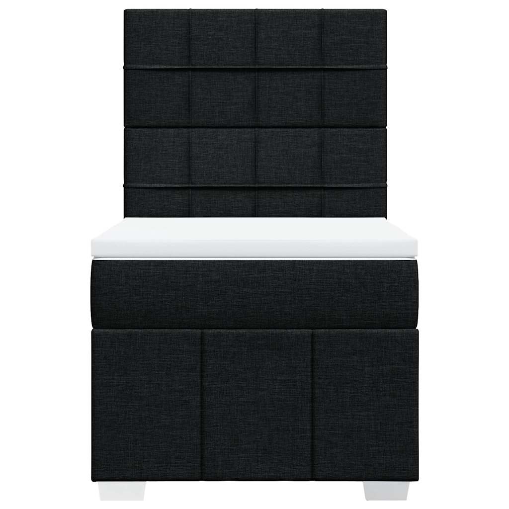 Box spring krevet s madracem crni 80 x 200 cm od tkanine
