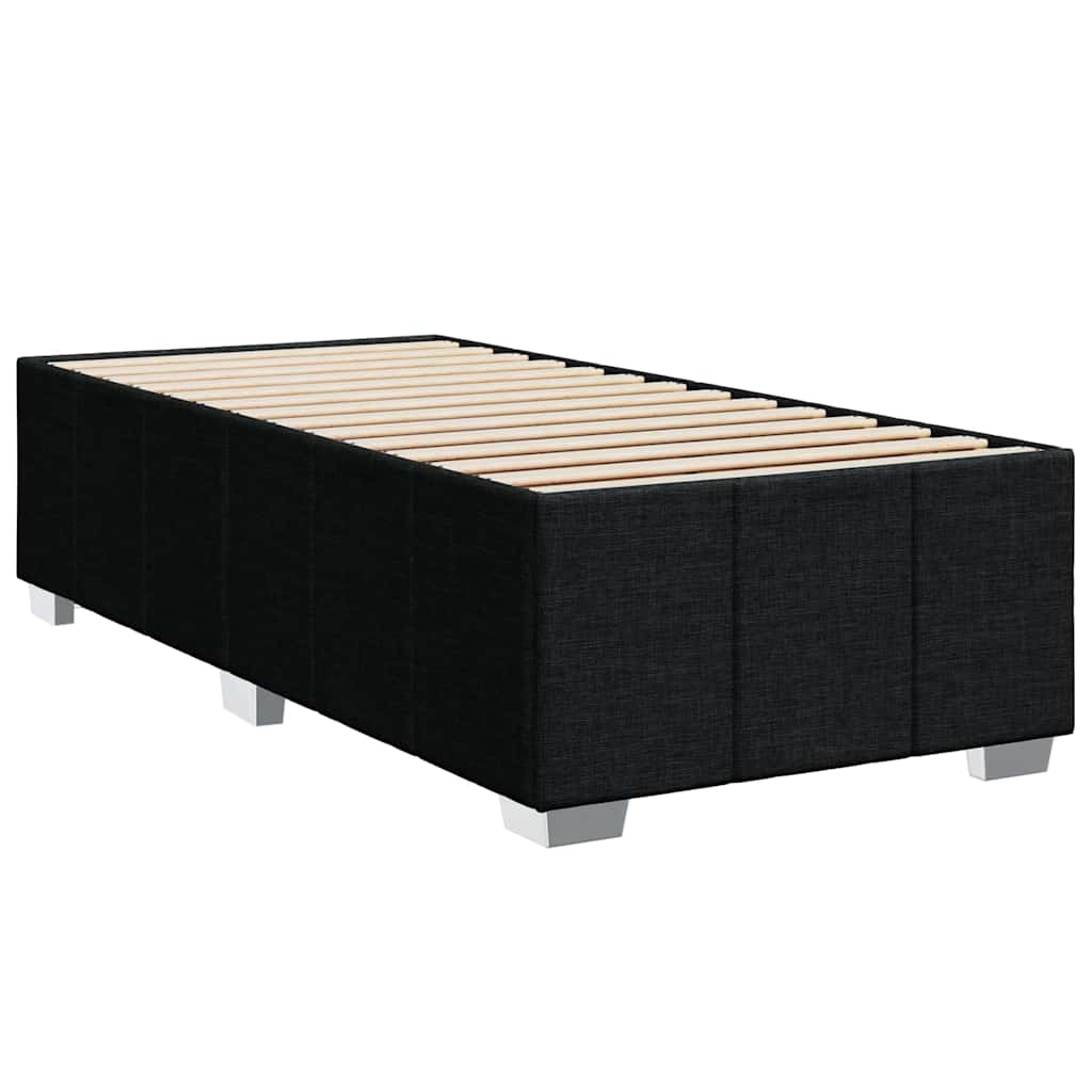 Box spring krevet s madracem crni 90x190 cm od tkanine