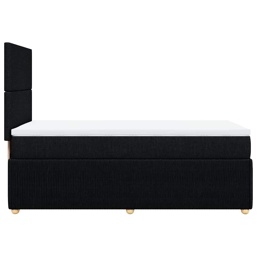 Box spring krevet s madracem crni 80 x 200 cm od tkanine